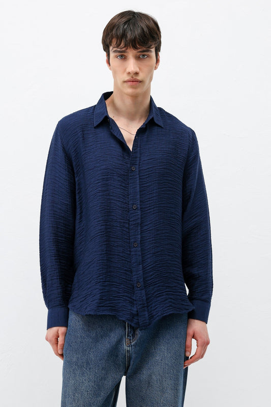 Textured Oversized Shirt