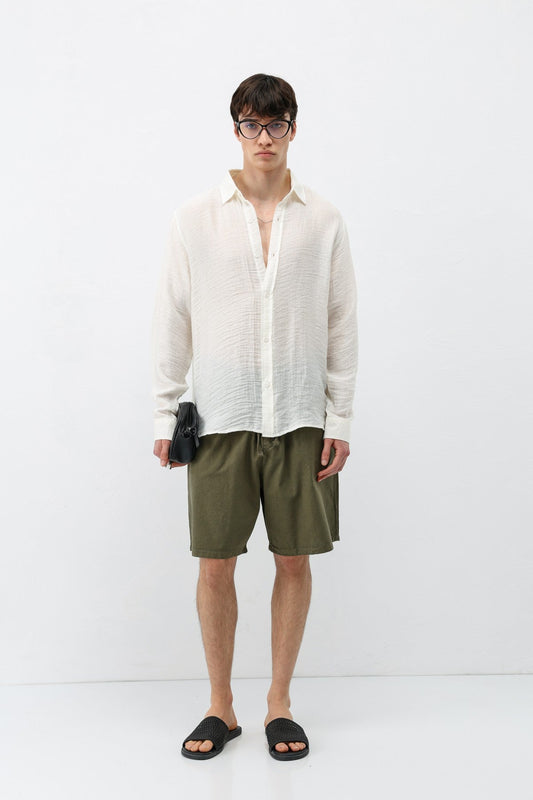 Textured Oversized Shirt