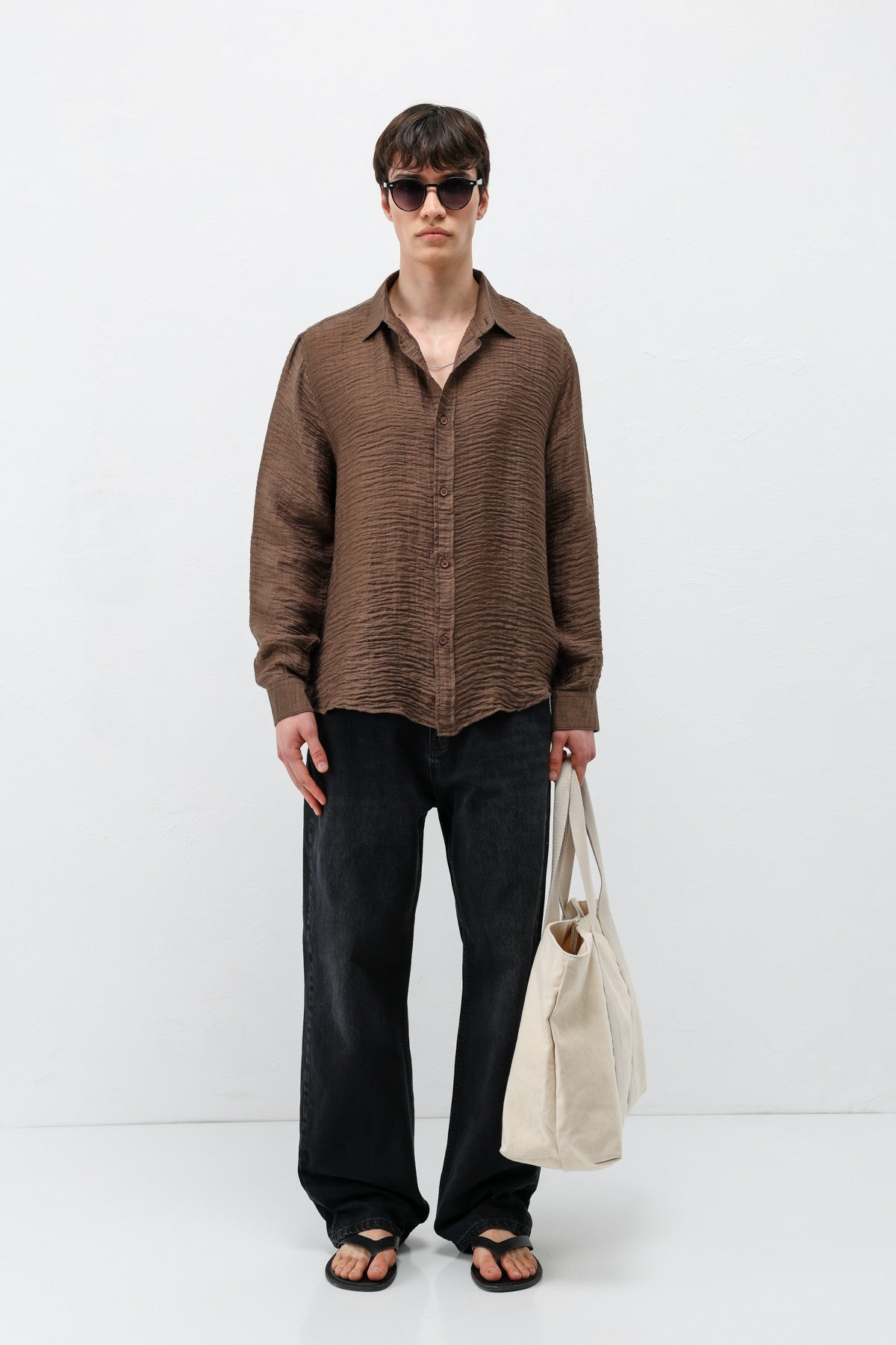 Textured Oversized Shirt