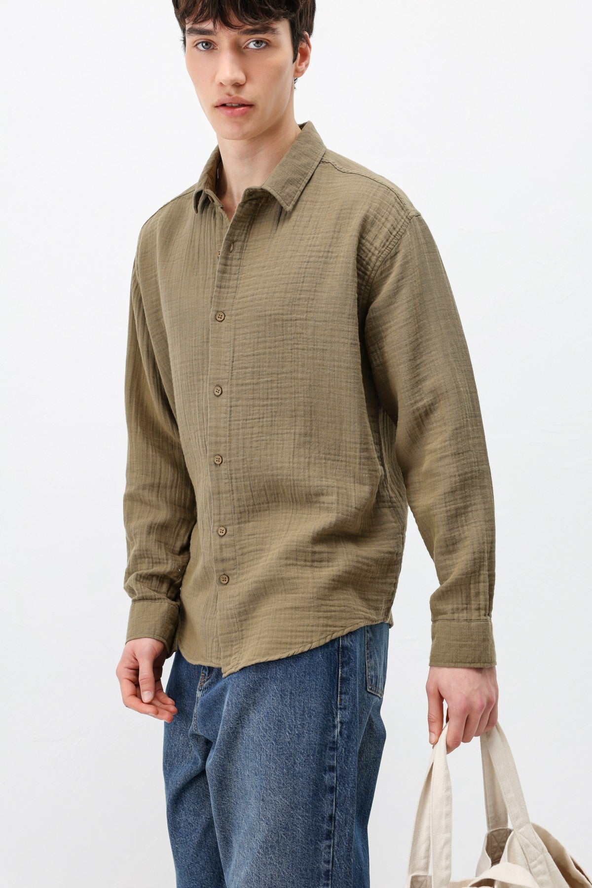 Oversized Muslin Shirt