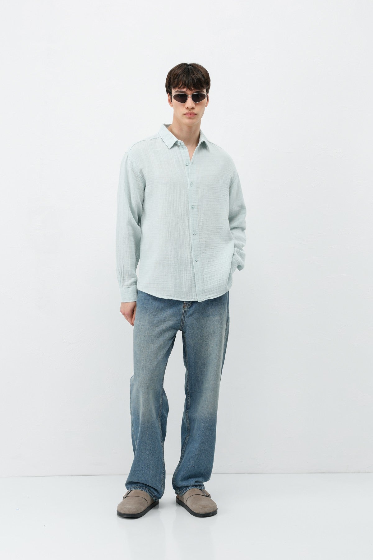 Oversized Muslin Shirt