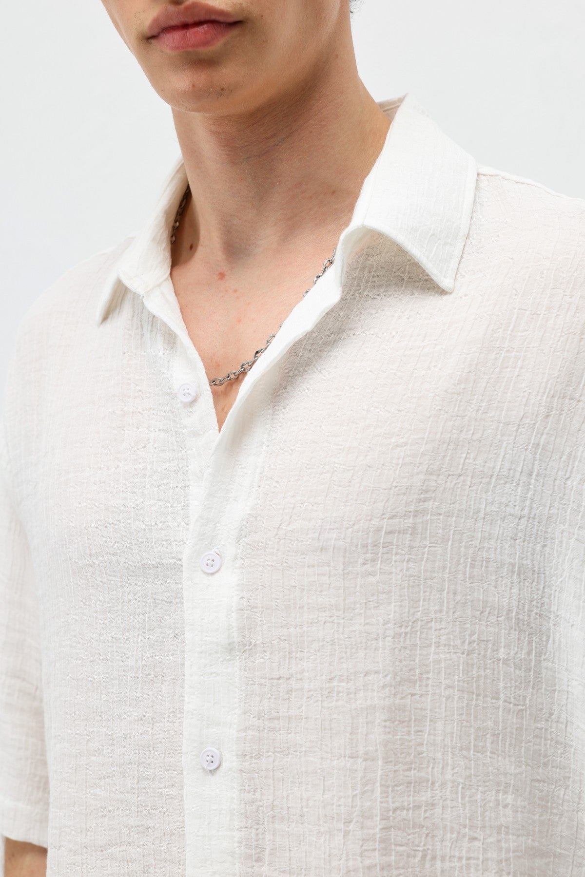 Oversized Patterned Short-Sleeve Shirt