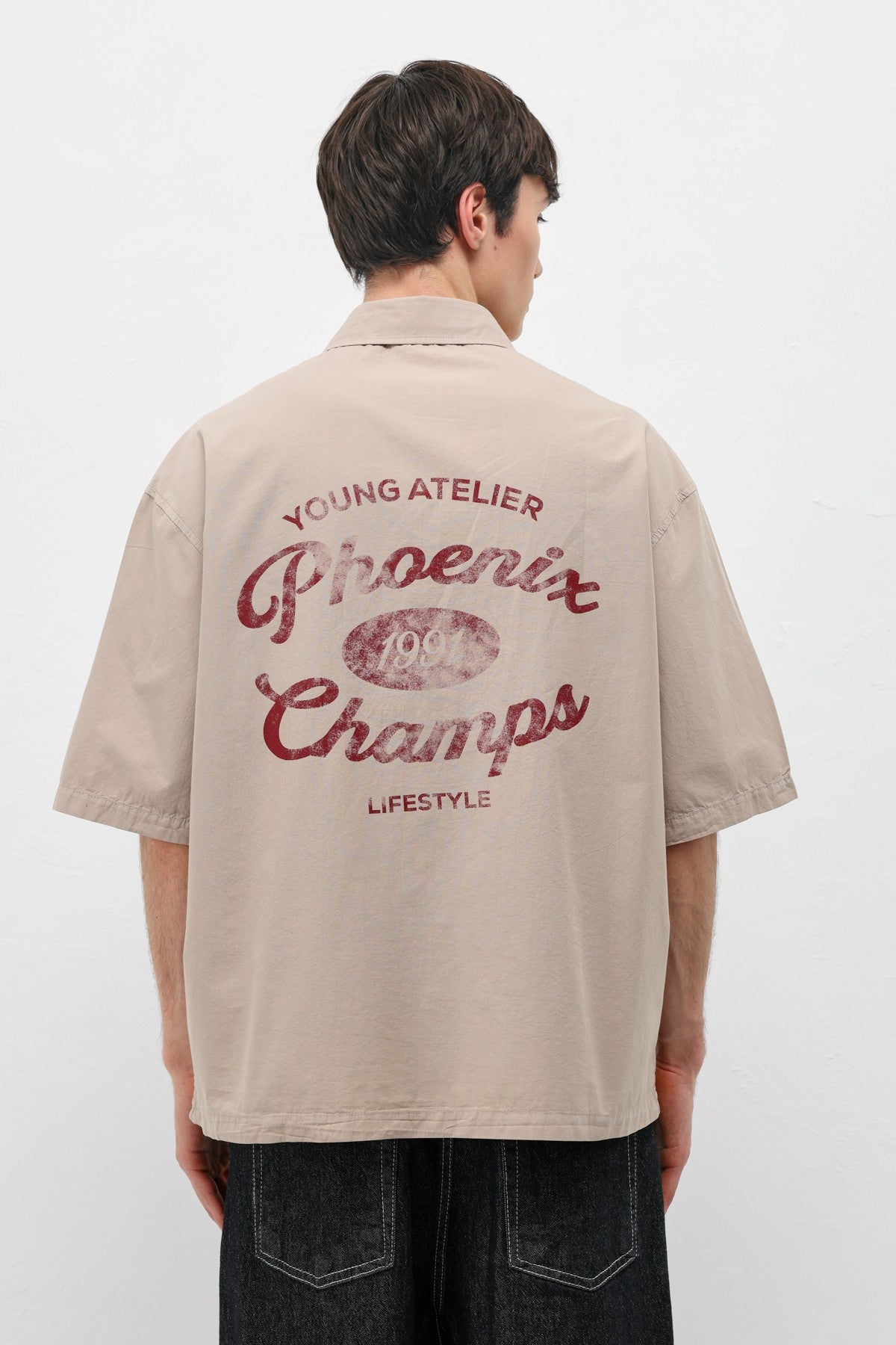 Printed Oversized Linen Shirt