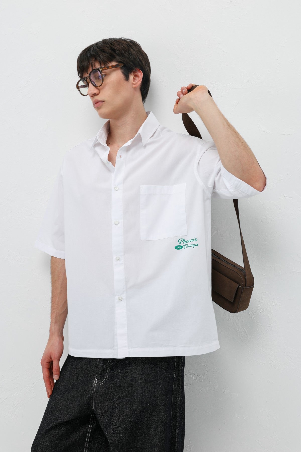 Printed Oversized Linen Shirt
