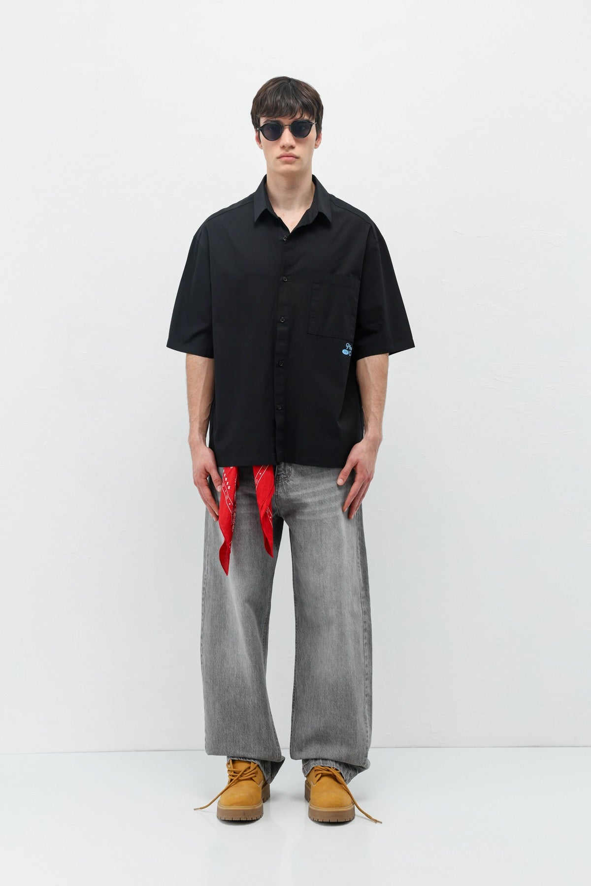 Printed Oversized Linen Shirt