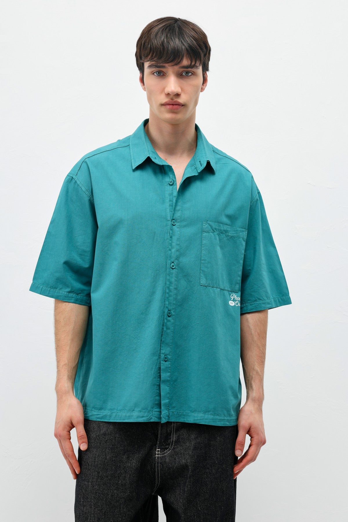 Printed Oversized Linen Shirt