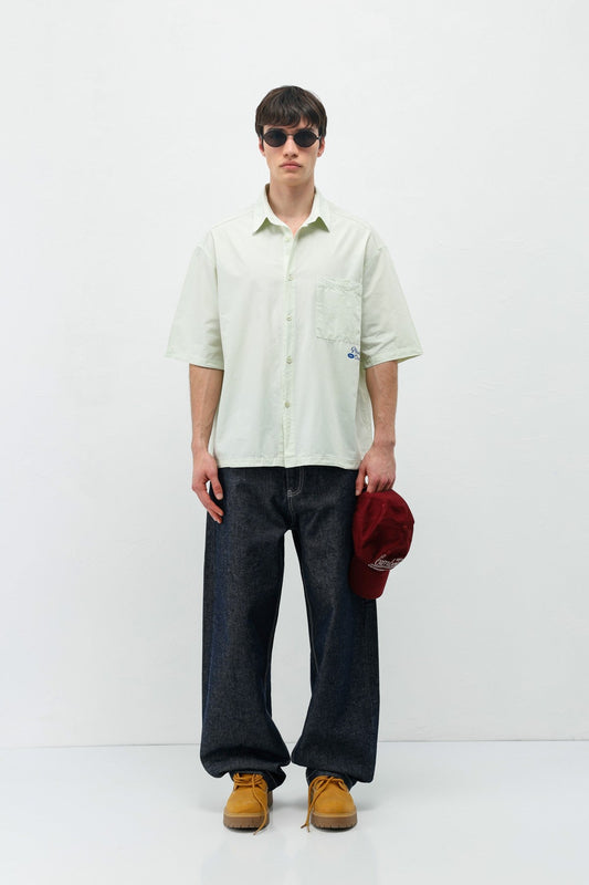Printed Oversized Linen Shirt