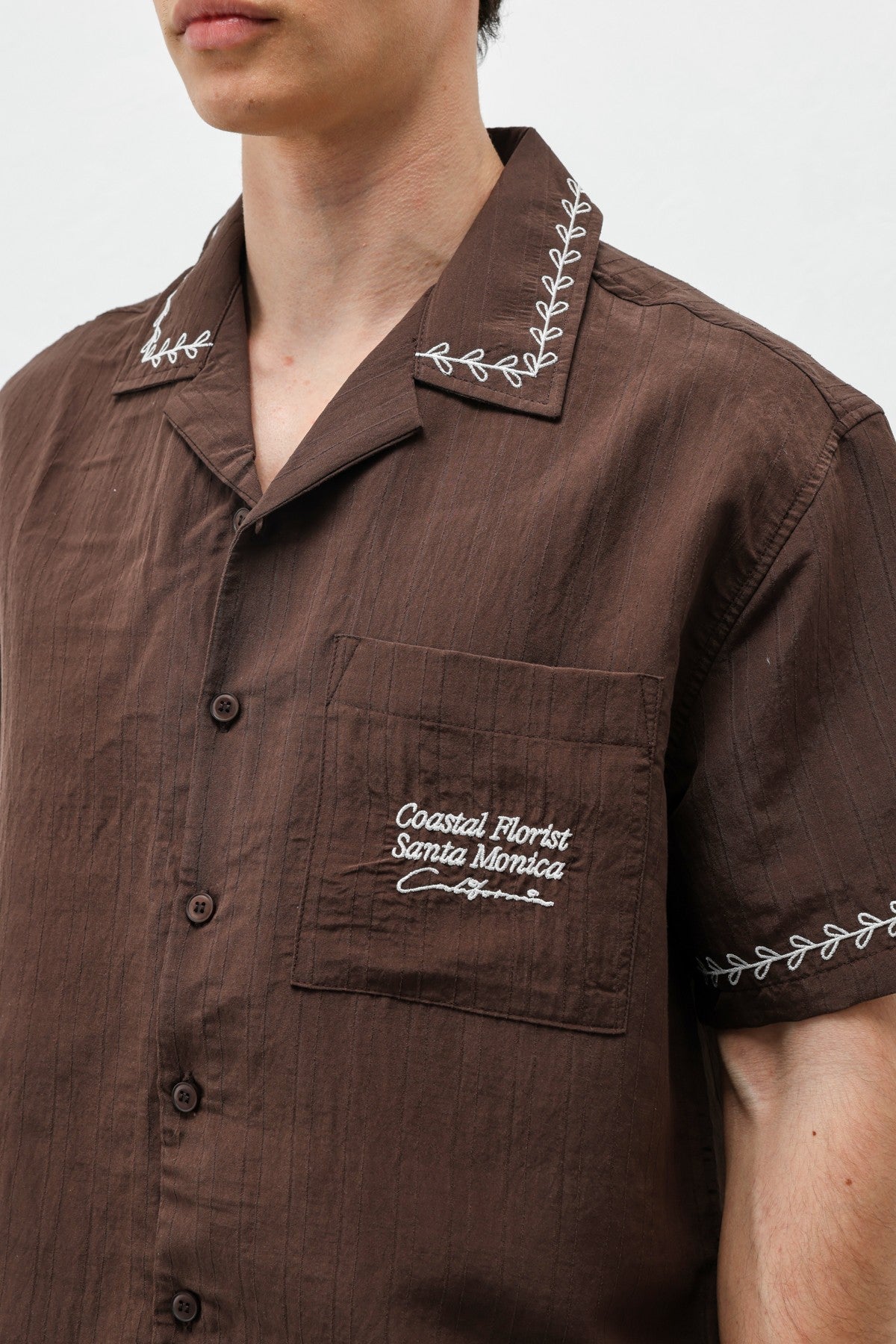Oversized Linen Shirt with Printed Text