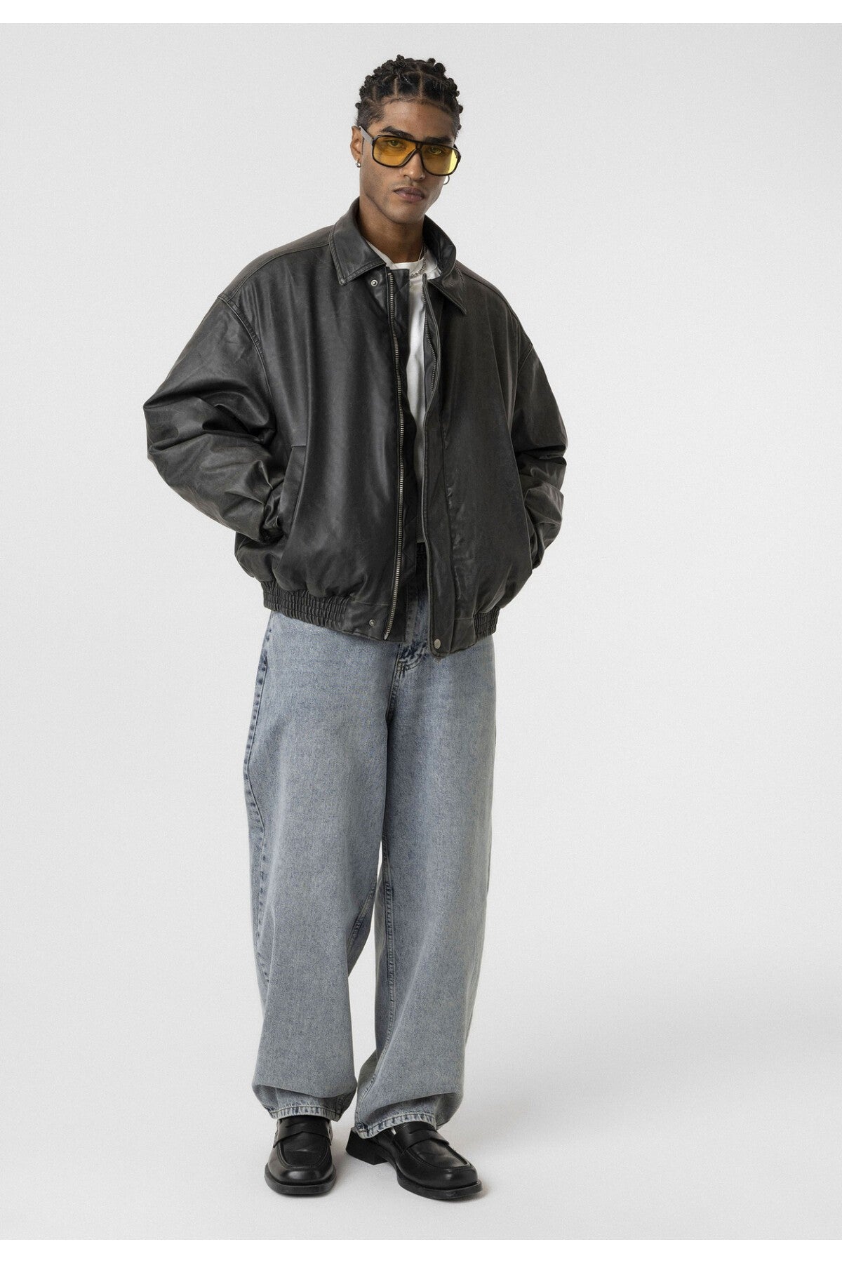 Oversized Leather Jacket (Machine Washable)