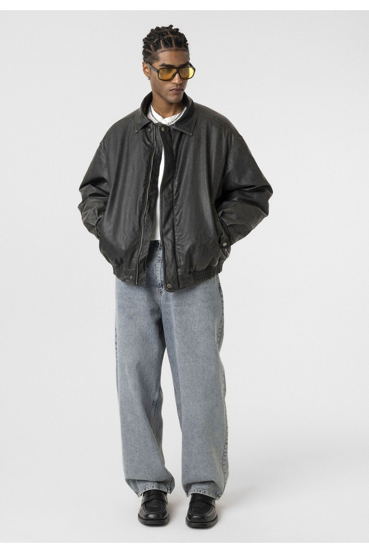 Oversized Leather Jacket (Machine Washable)