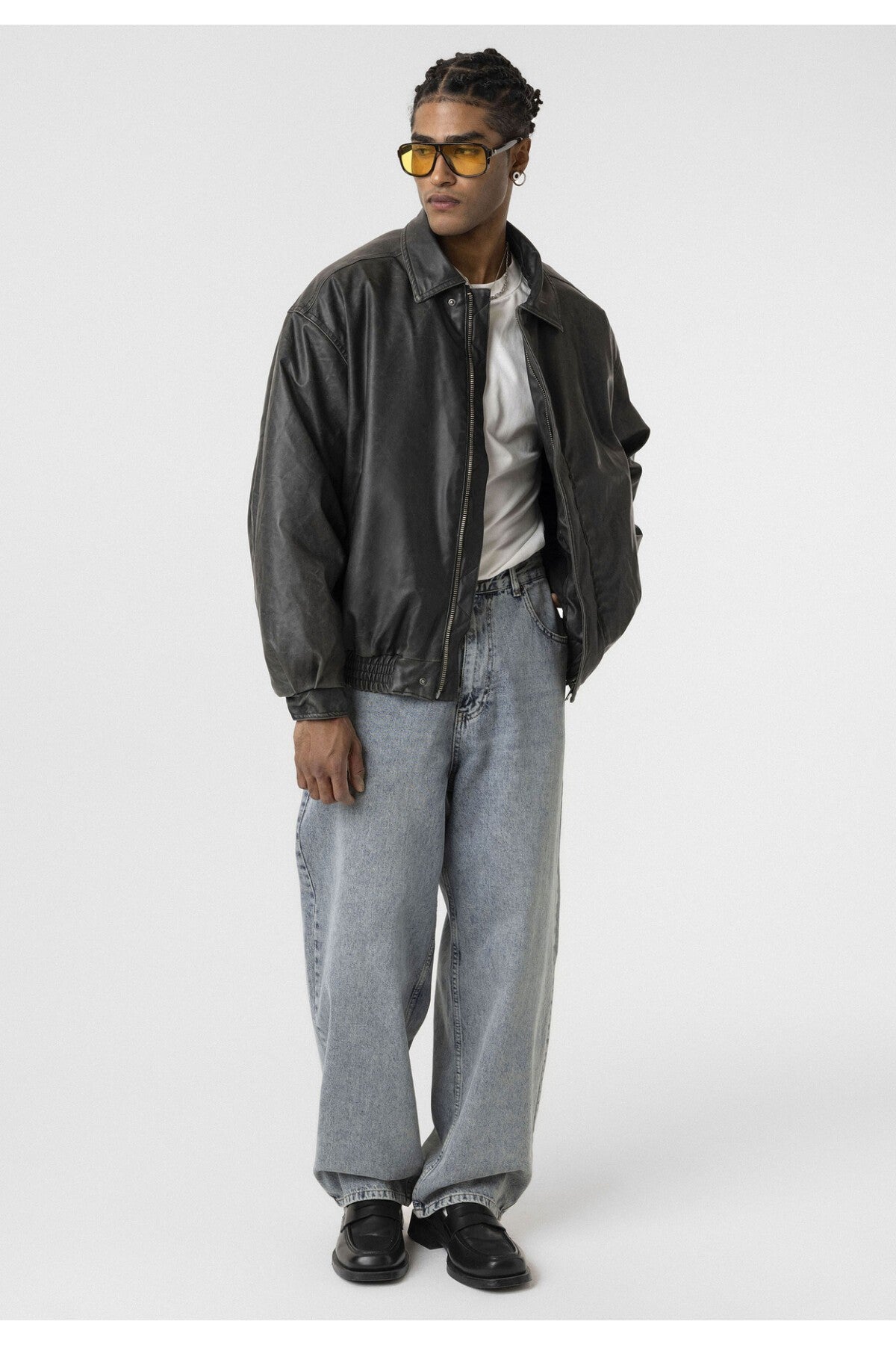 Oversized Leather Jacket (Machine Washable)