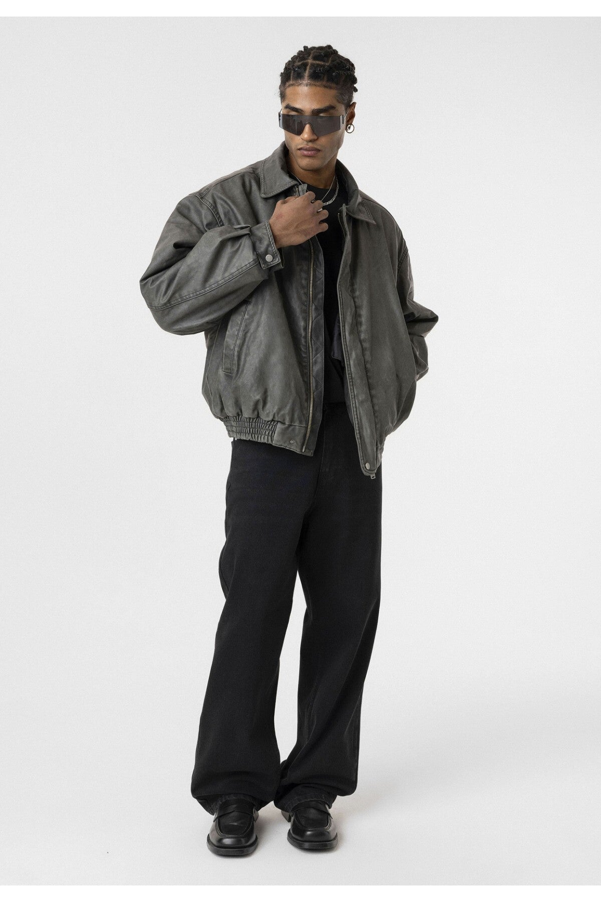 Oversized Leather Jacket (Machine Washable)