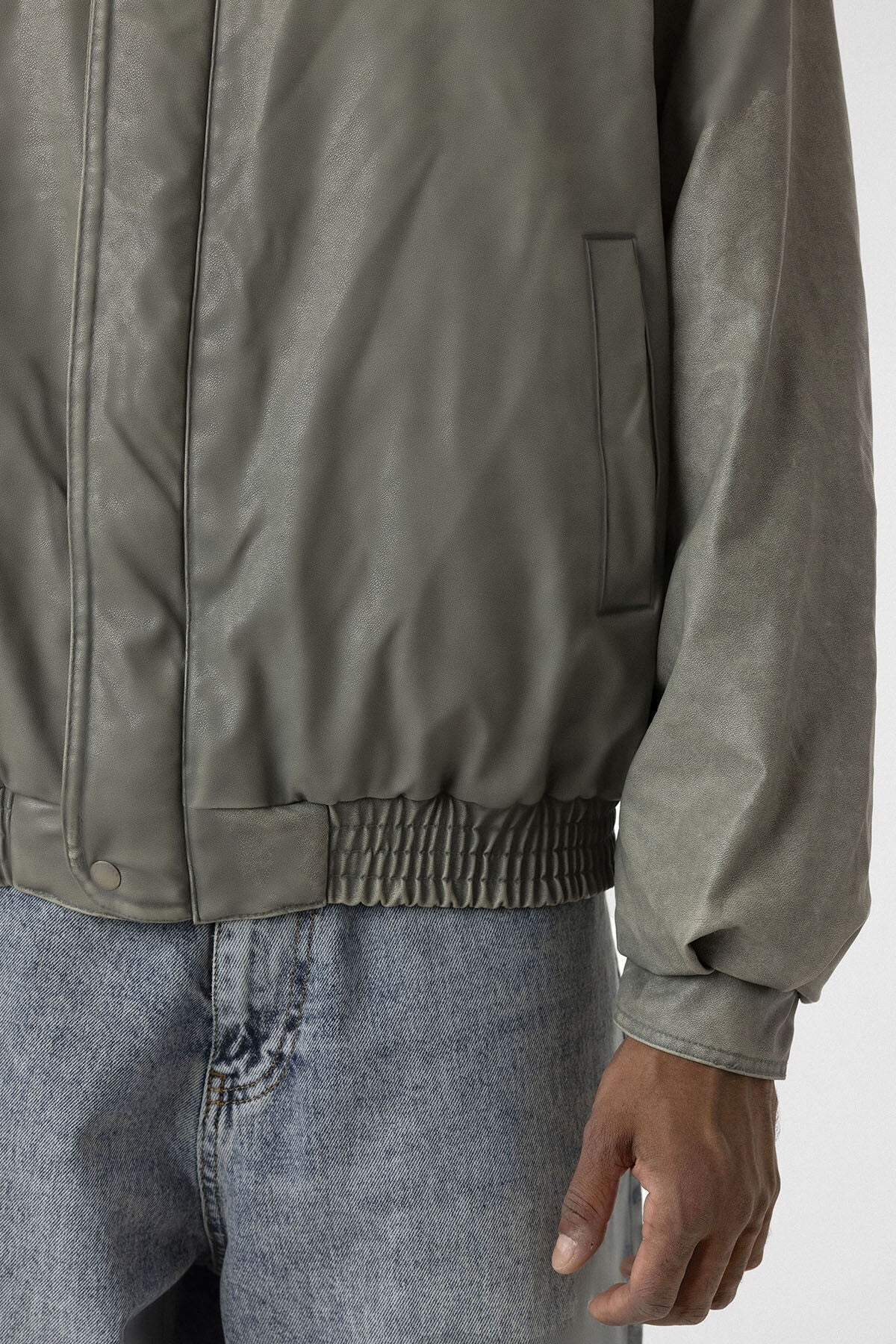 Oversized Leather Jacket (Machine Washable)