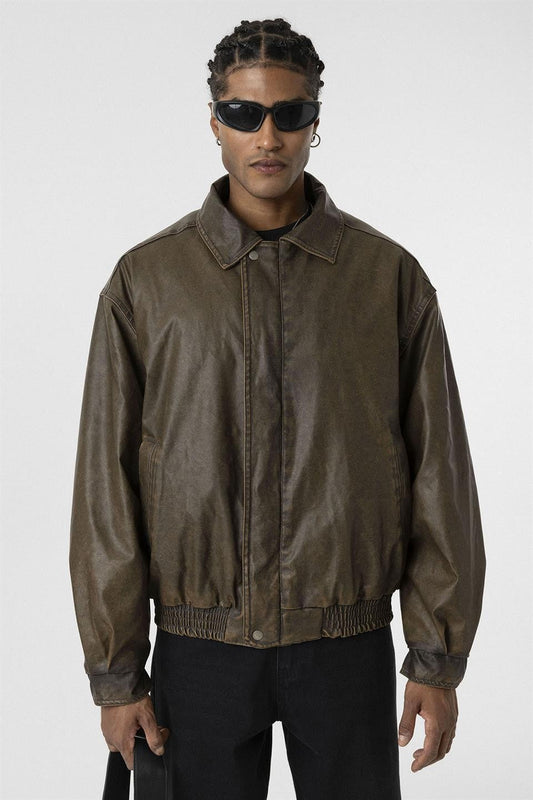 Oversized Leather Jacket (Machine Washable)