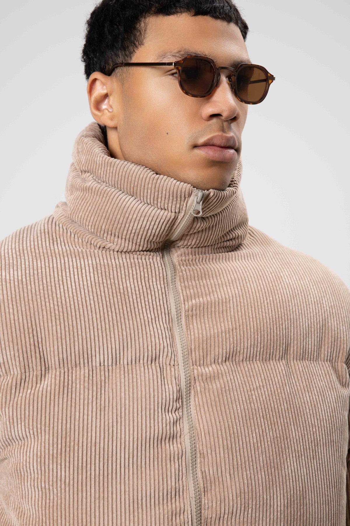 Oversized Velvet Puffer Jacket
