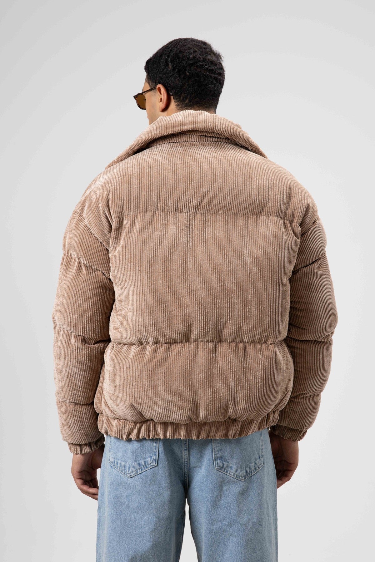 Oversized Velvet Puffer Jacket