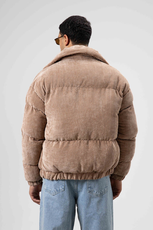 Oversized Velvet Puffer Jacket