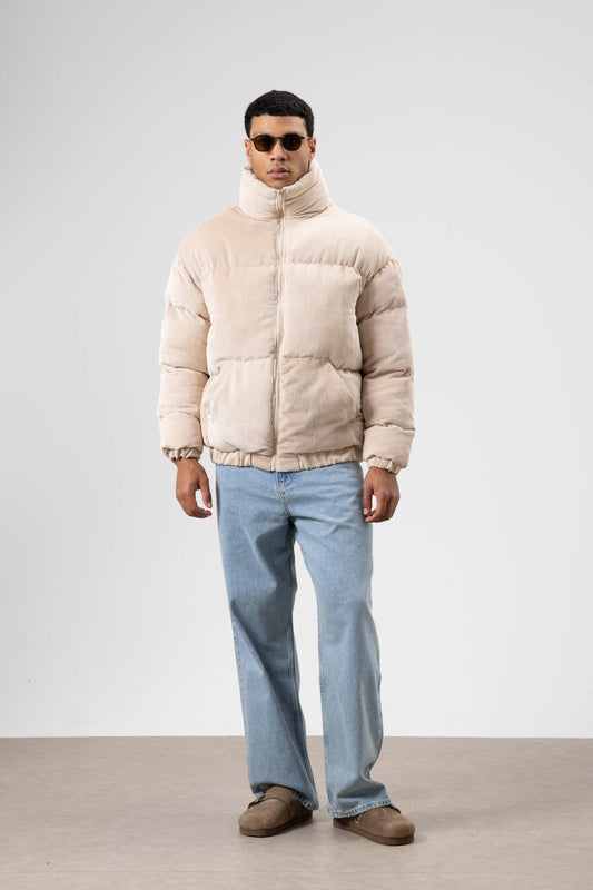 Oversized Velvet Puffer Jacket