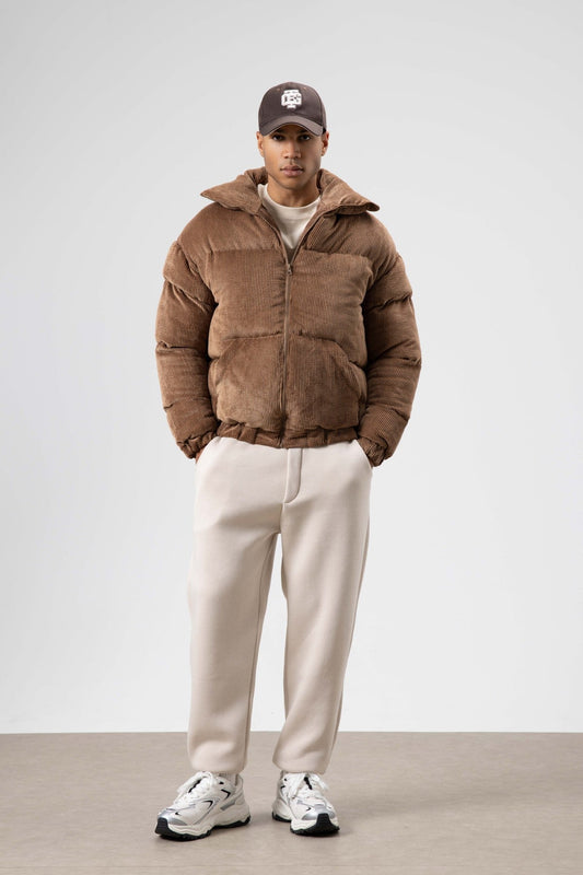 Oversized Velvet Puffer Jacket