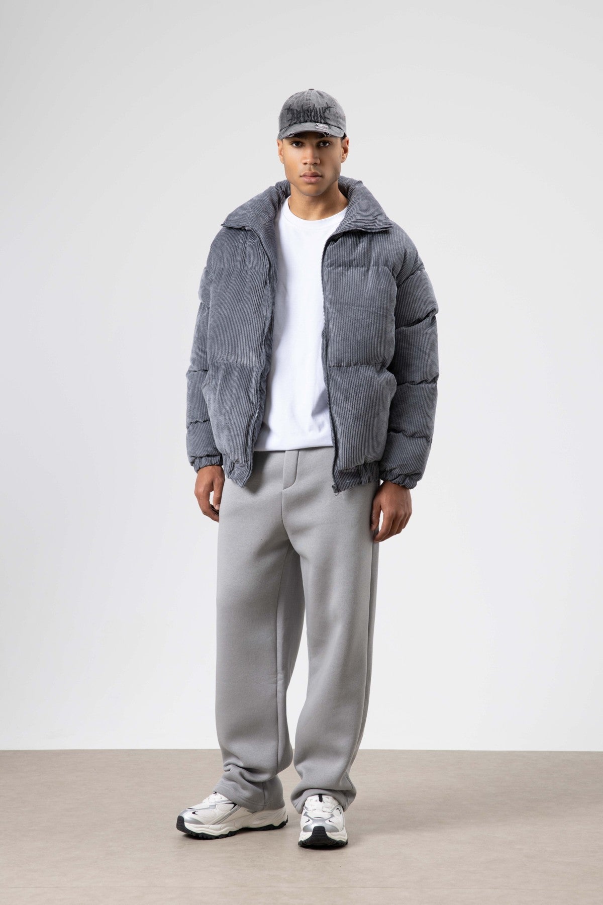 Oversized Velvet Puffer Jacket