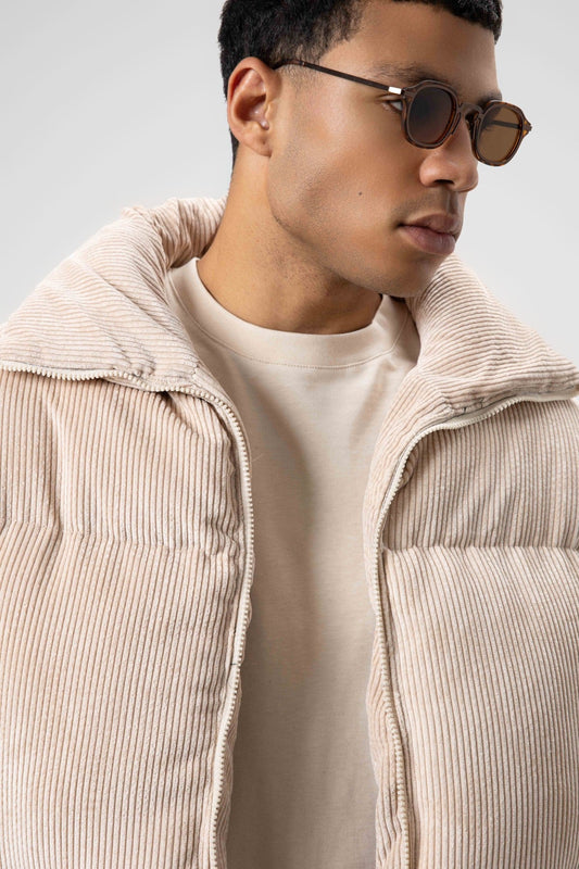 Oversized Velvet Puffer Jacket