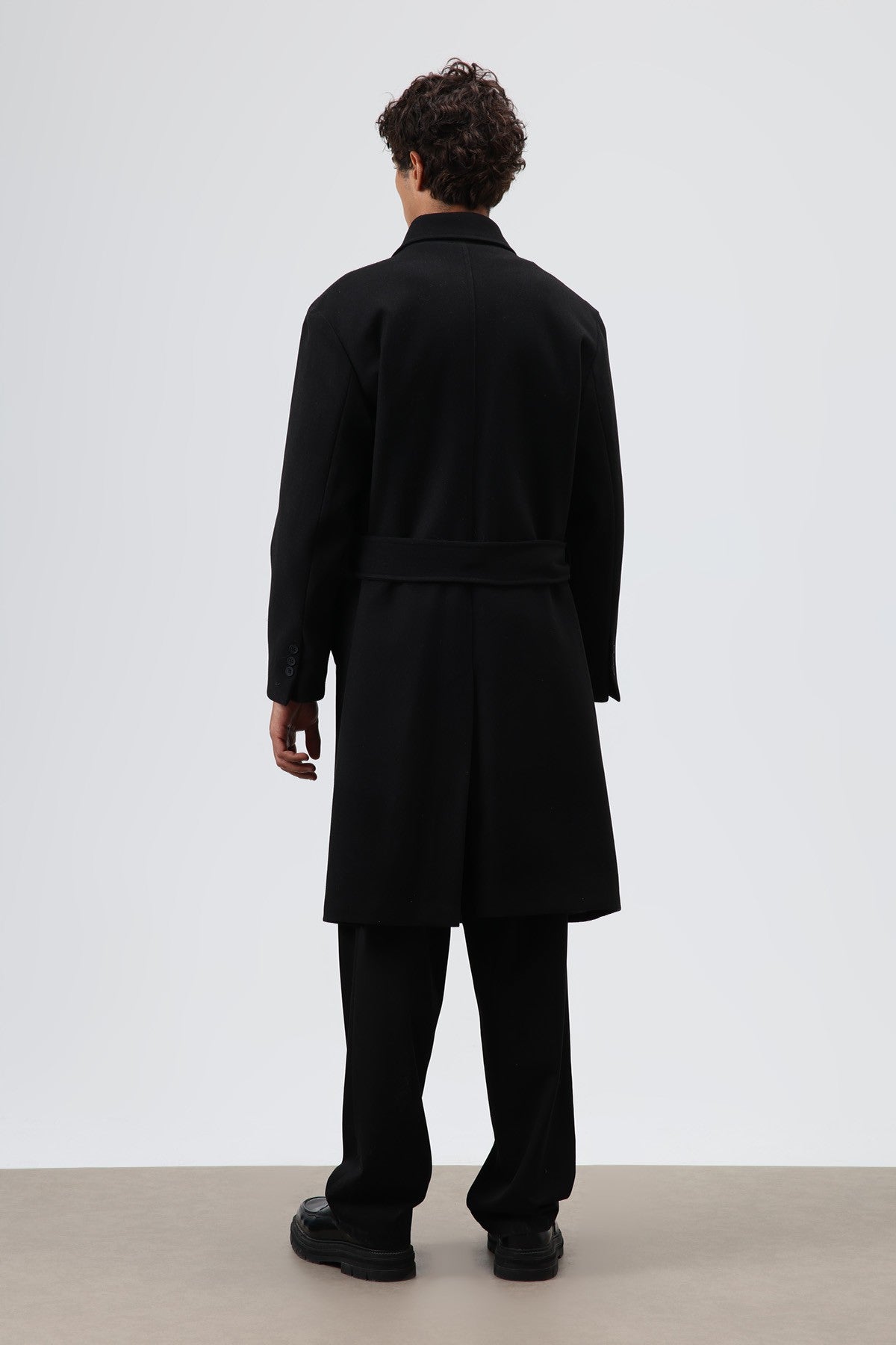 Oversized Double-Breasted Wool Coat