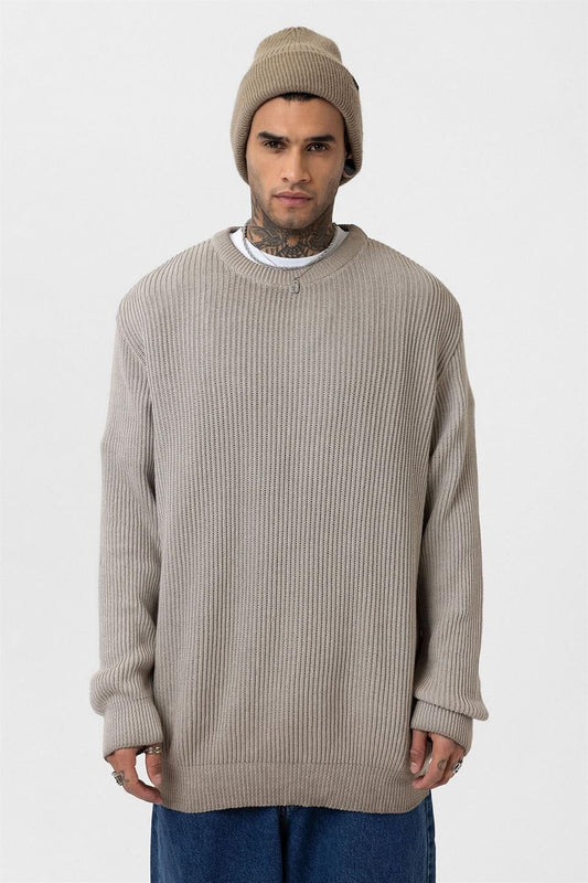 Oversized Washed Knit Sweater