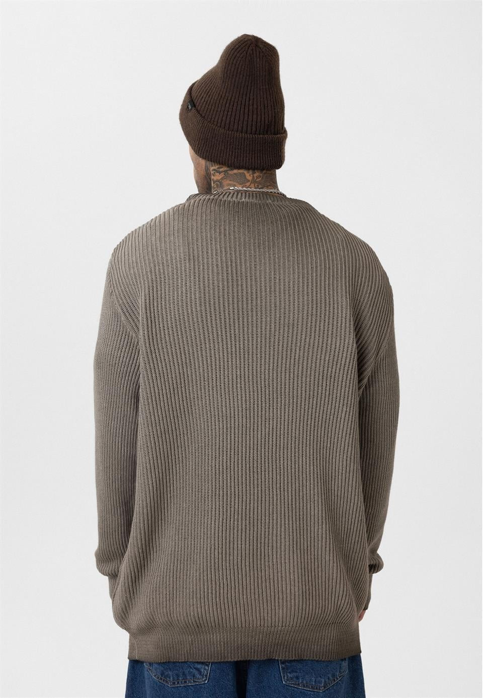 Oversized Washed Knit Sweater