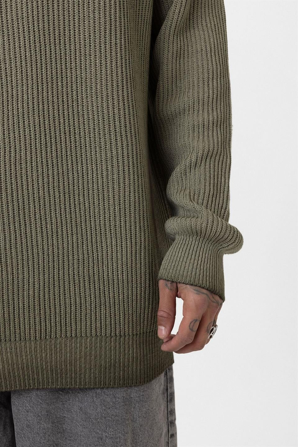 Oversized Washed Knit Sweater