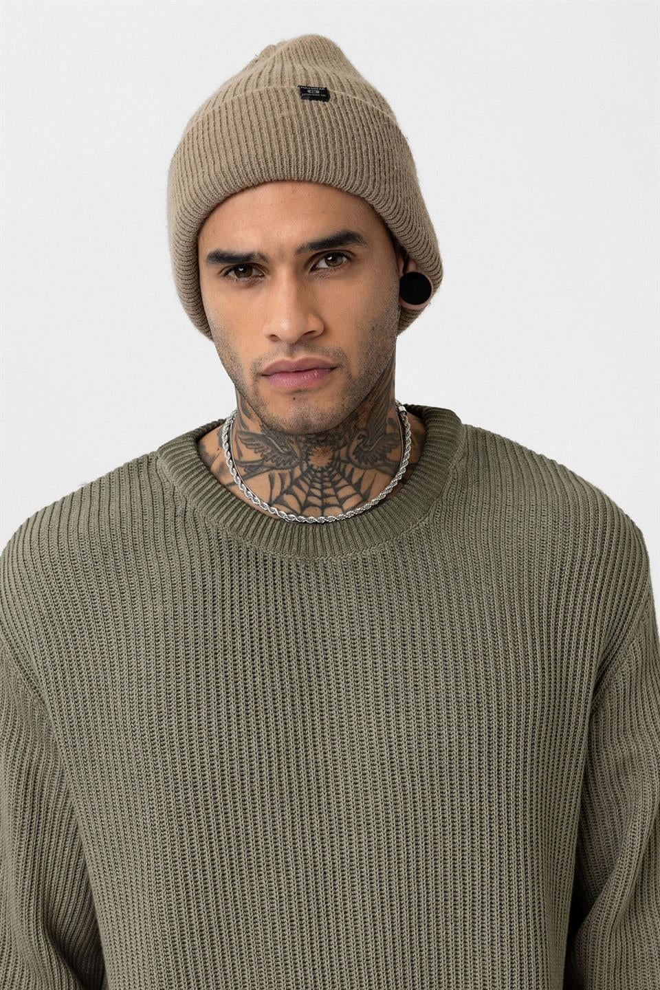 Oversized Washed Knit Sweater