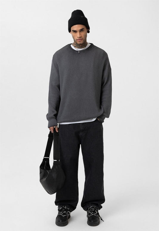 Oversized Washed Knit Sweater