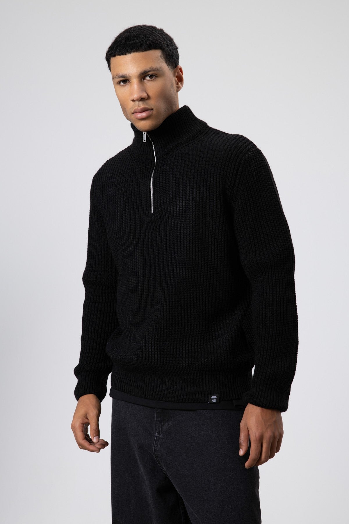 Zip-Up Knit Sweater