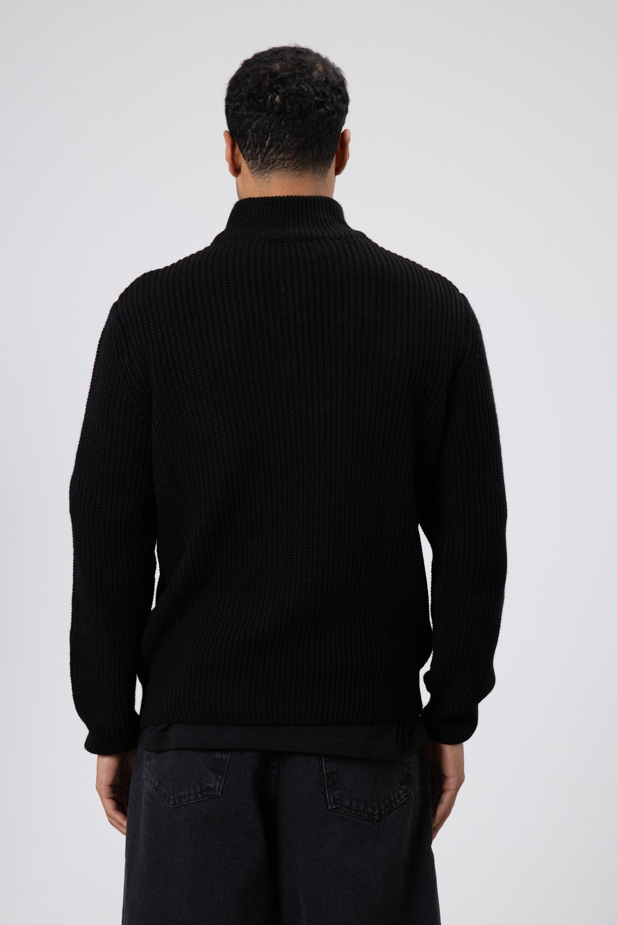 Zip-Up Knit Sweater