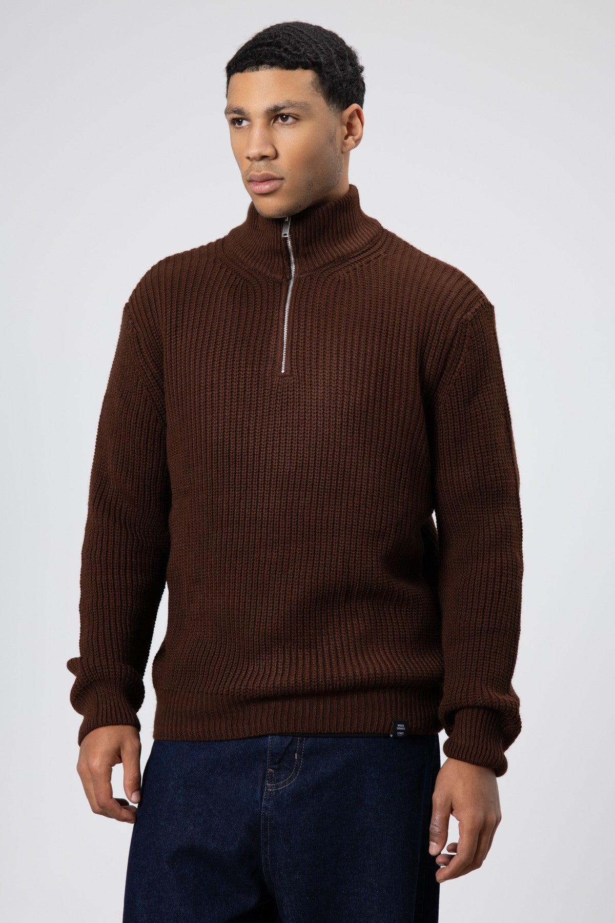Zip-Up Knit Sweater