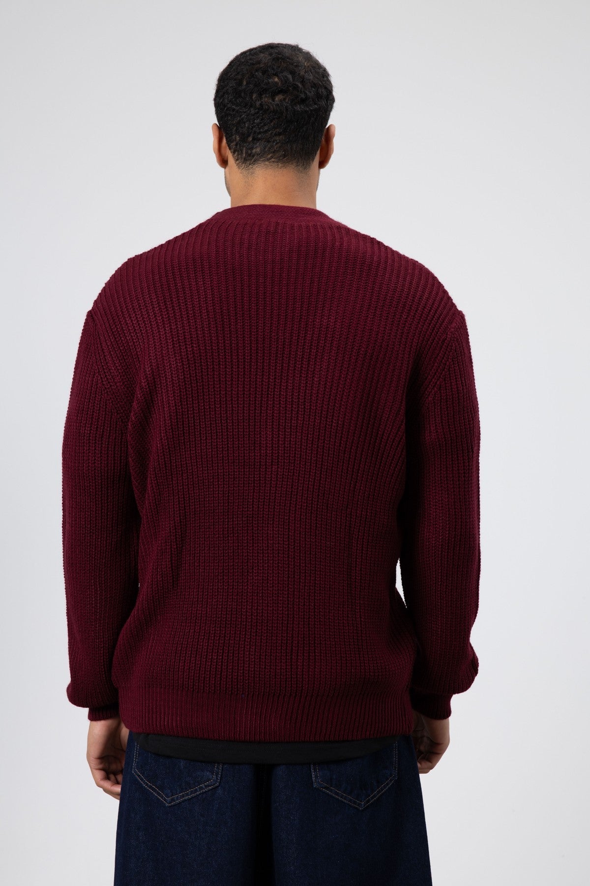 V-Neck Button-Front Knitted Cardigan