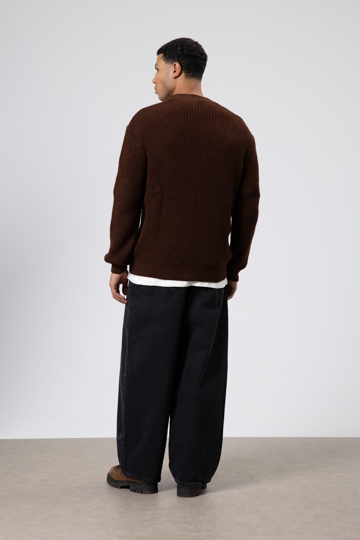 V-Neck Button-Front Knitted Cardigan