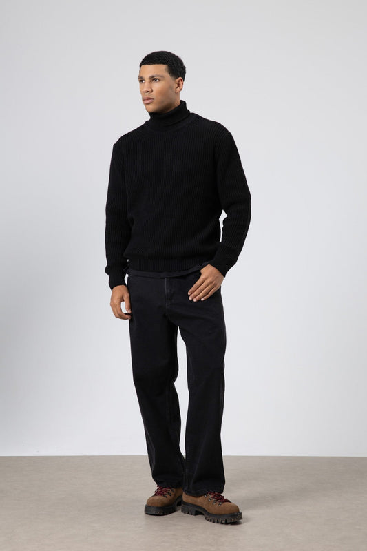 Oversized Knit Turtleneck Sweater
