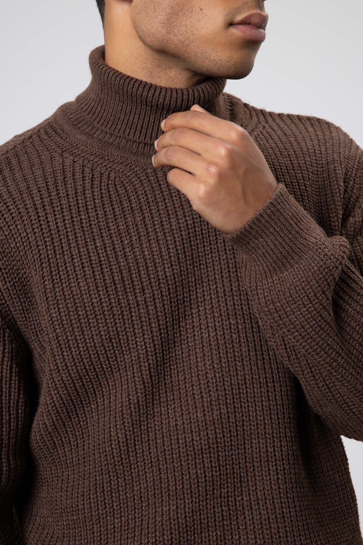 Oversized Knit Turtleneck Sweater