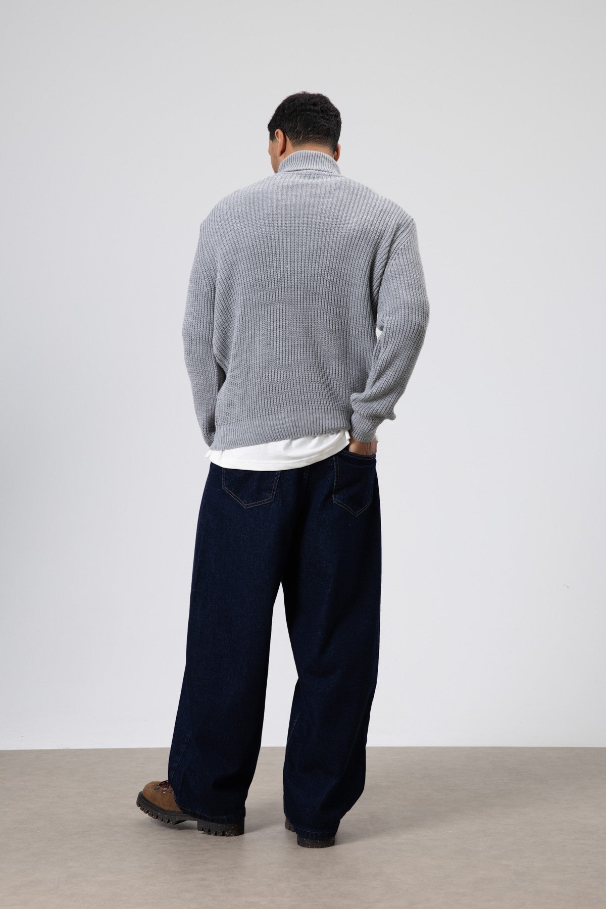 Oversized Knit Turtleneck Sweater