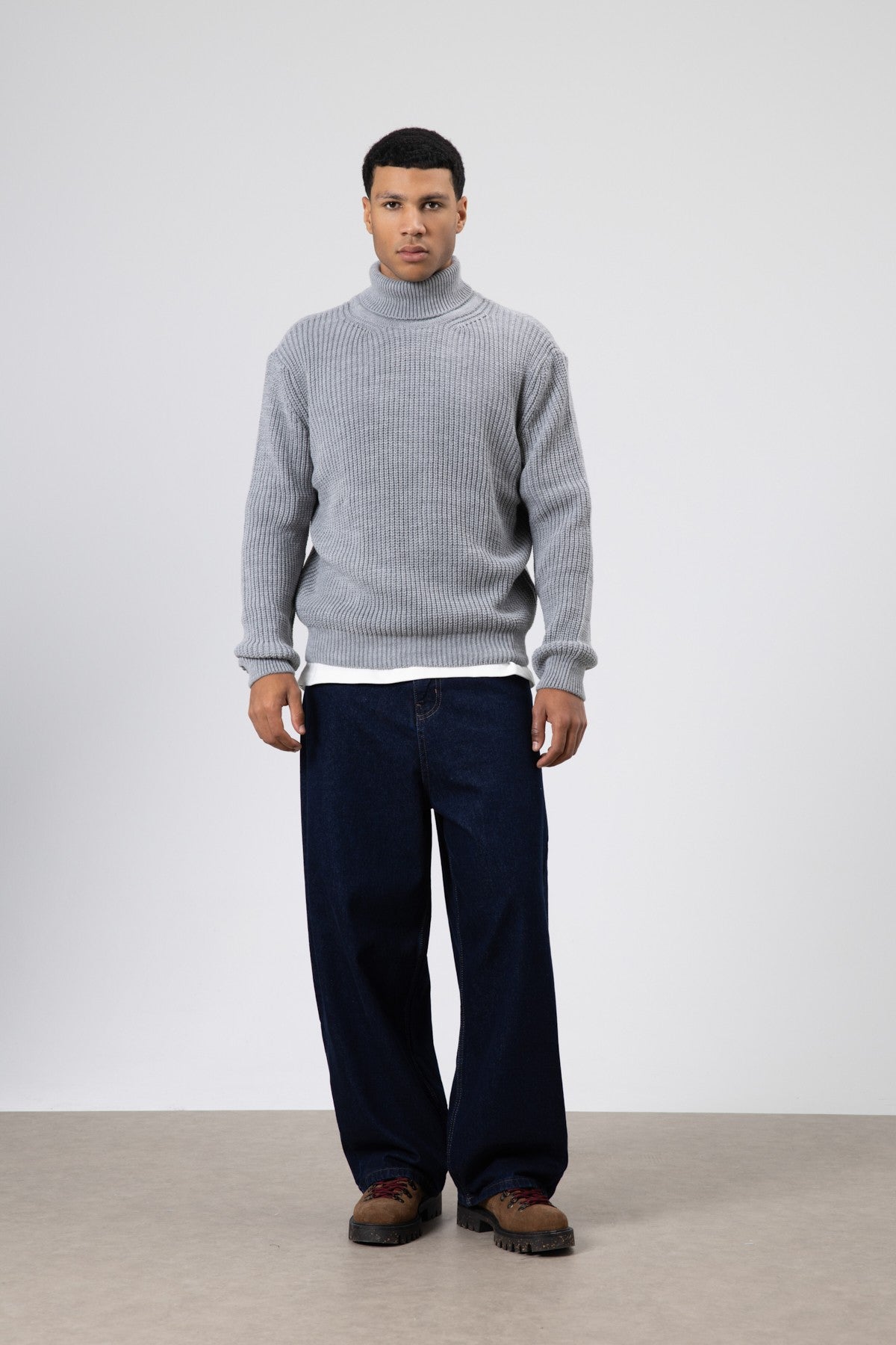 Oversized Knit Turtleneck Sweater