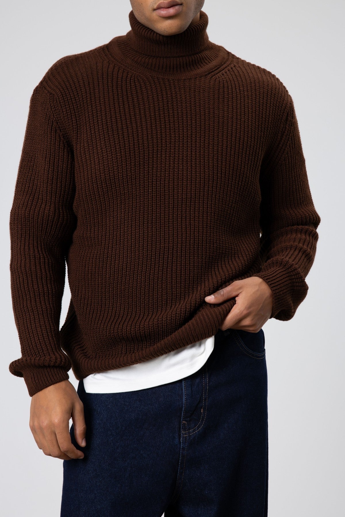 Oversized Knit Turtleneck Sweater