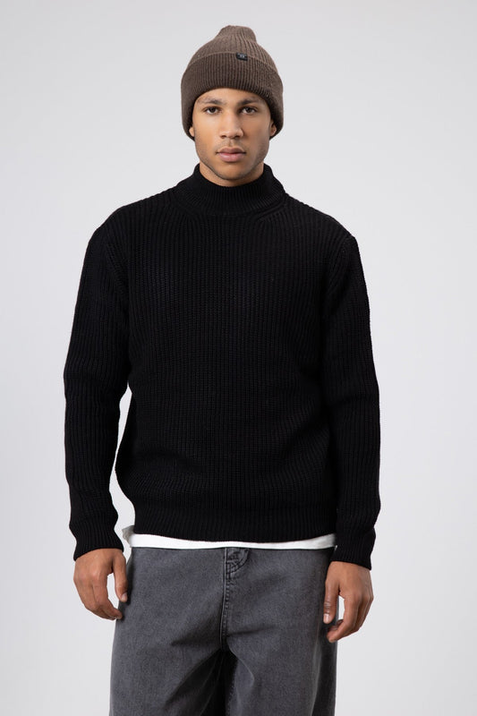 Half-Turtleneck Knit Sweater