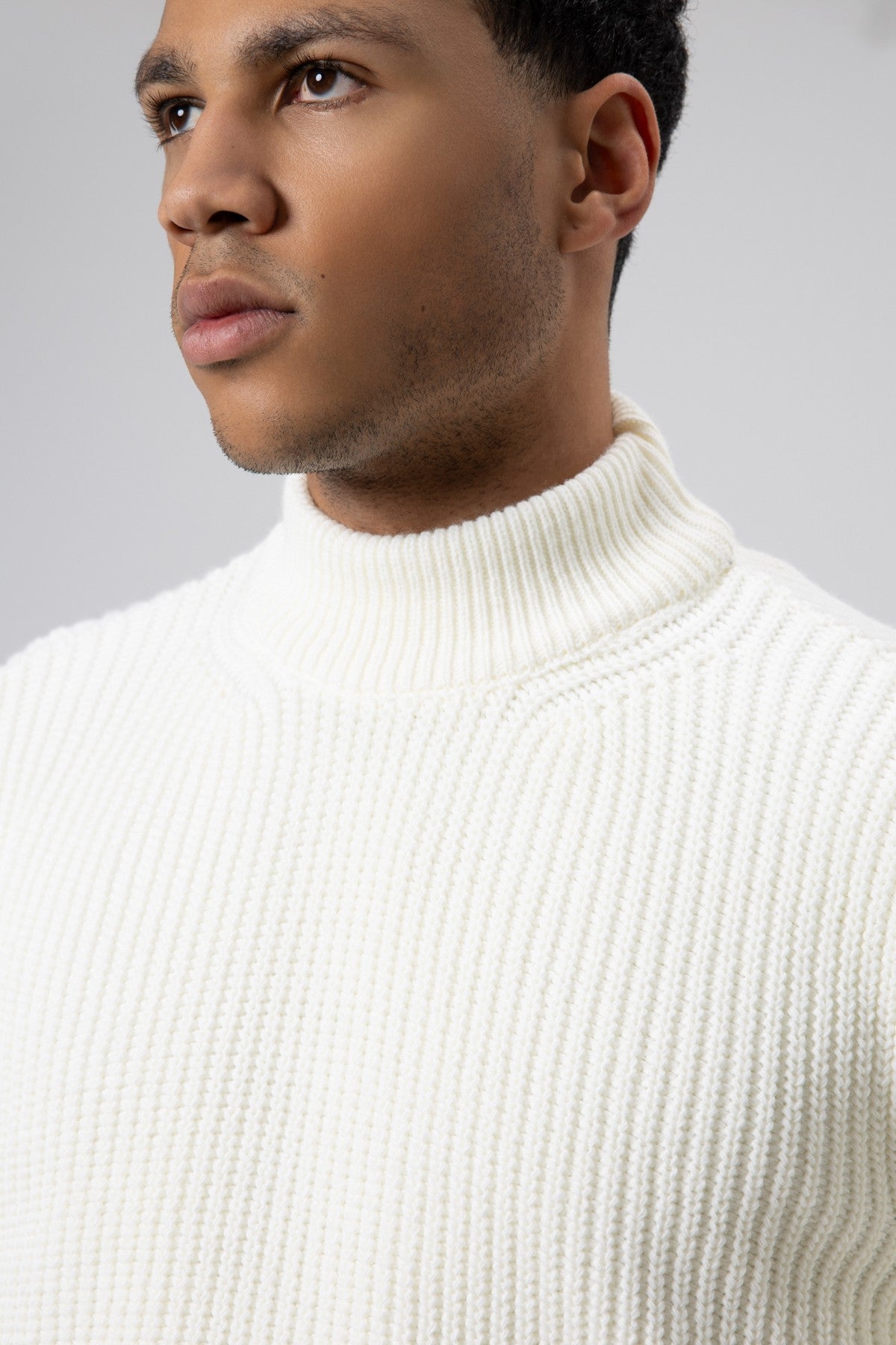 Half-Turtleneck Knit Sweater