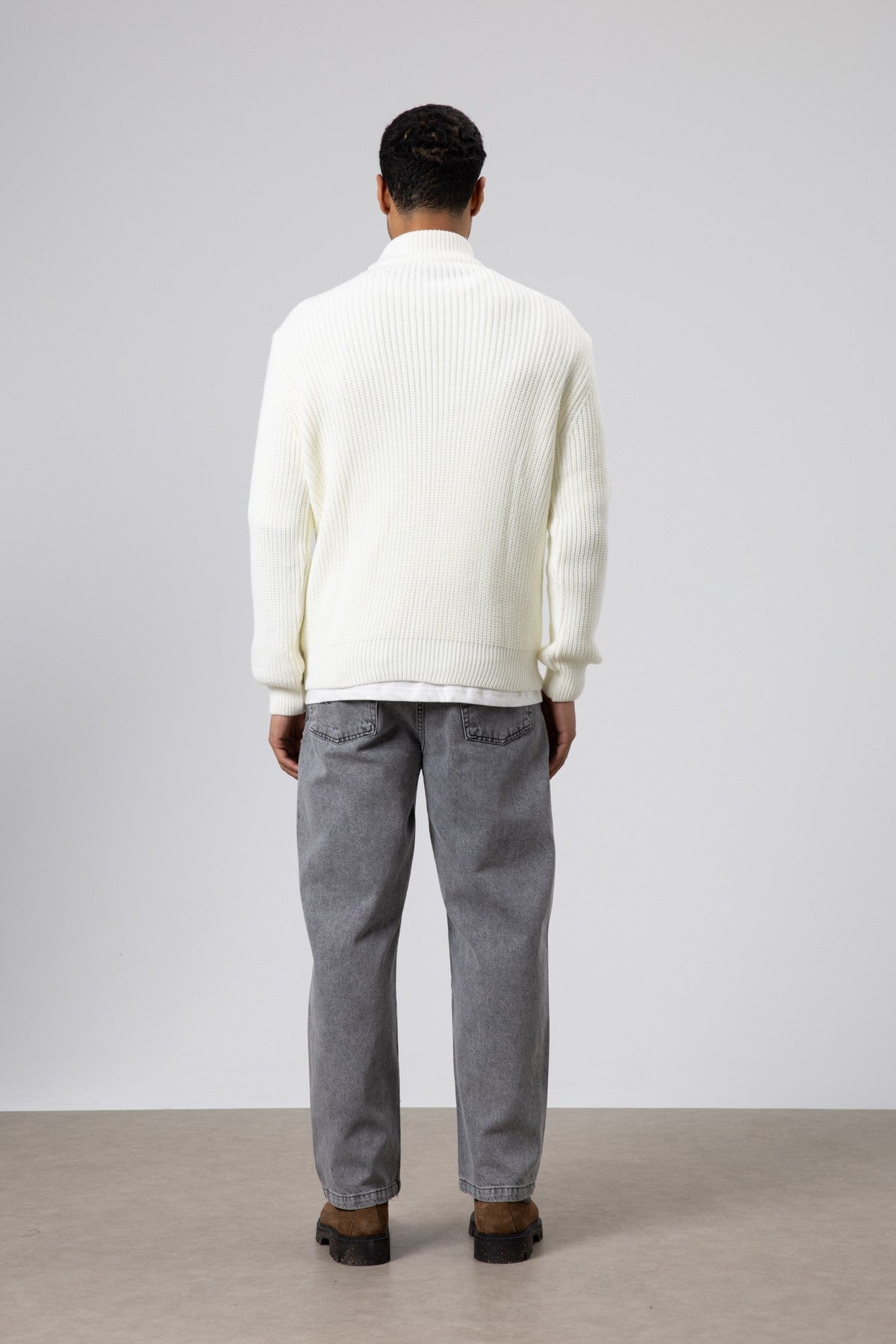 Half-Turtleneck Knit Sweater