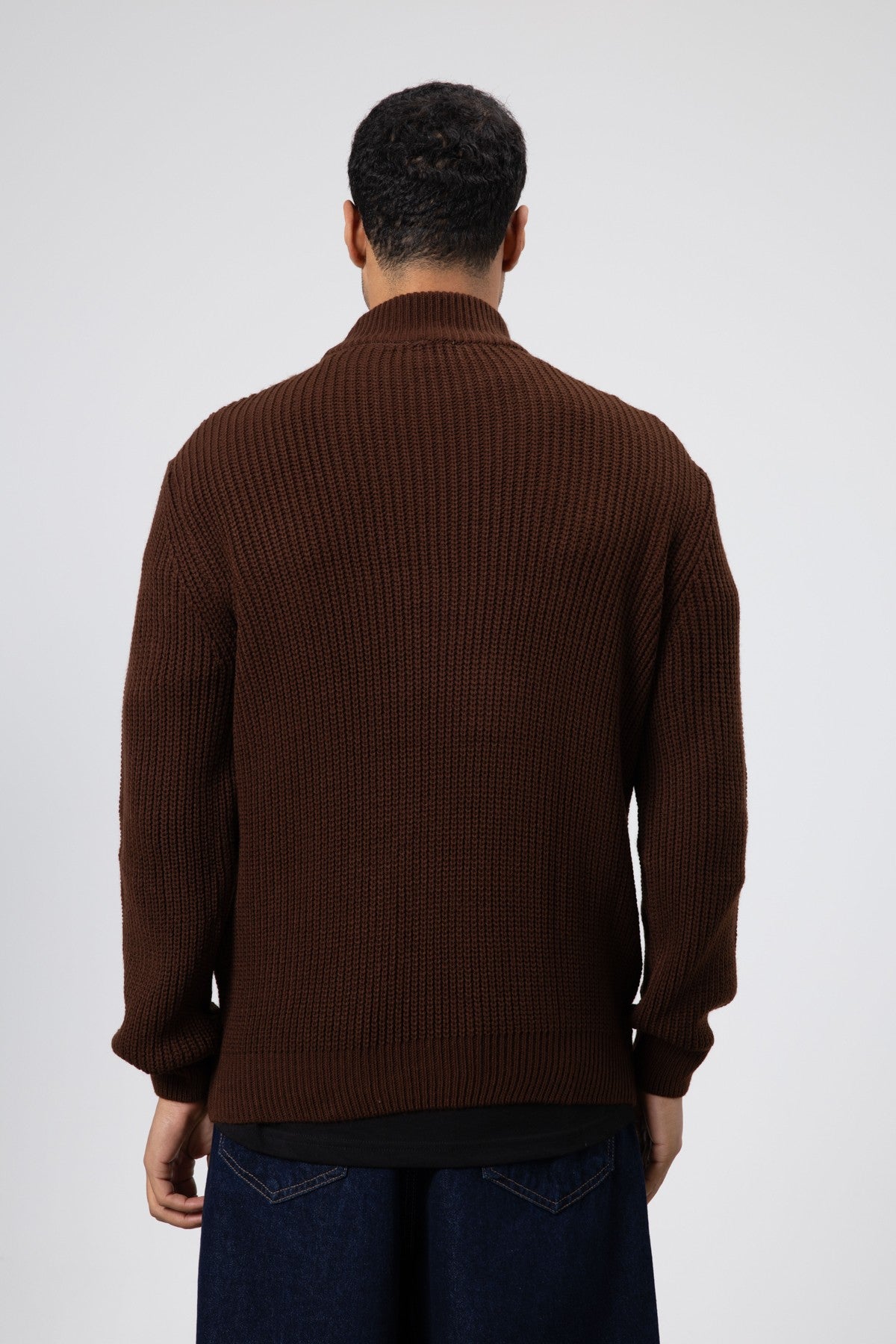 Half-Turtleneck Knit Sweater