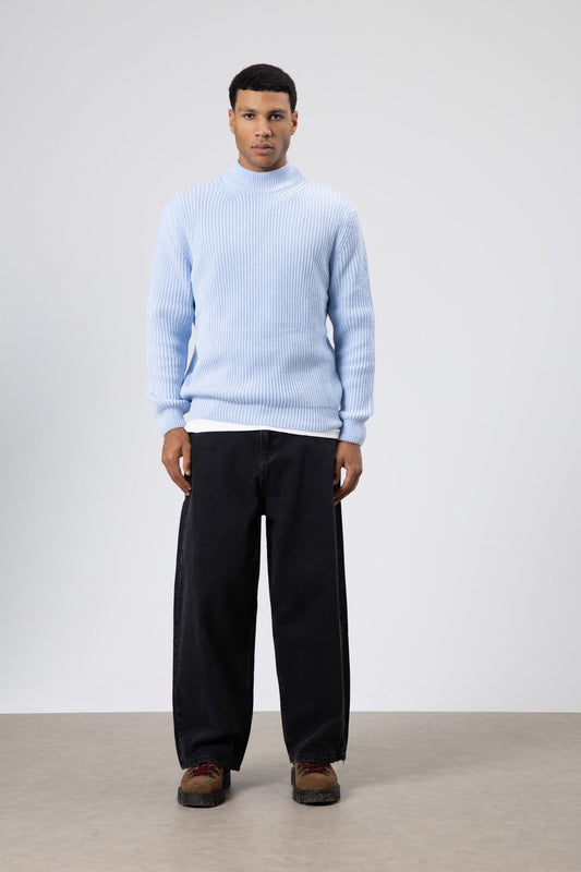 Half-Turtleneck Knit Sweater