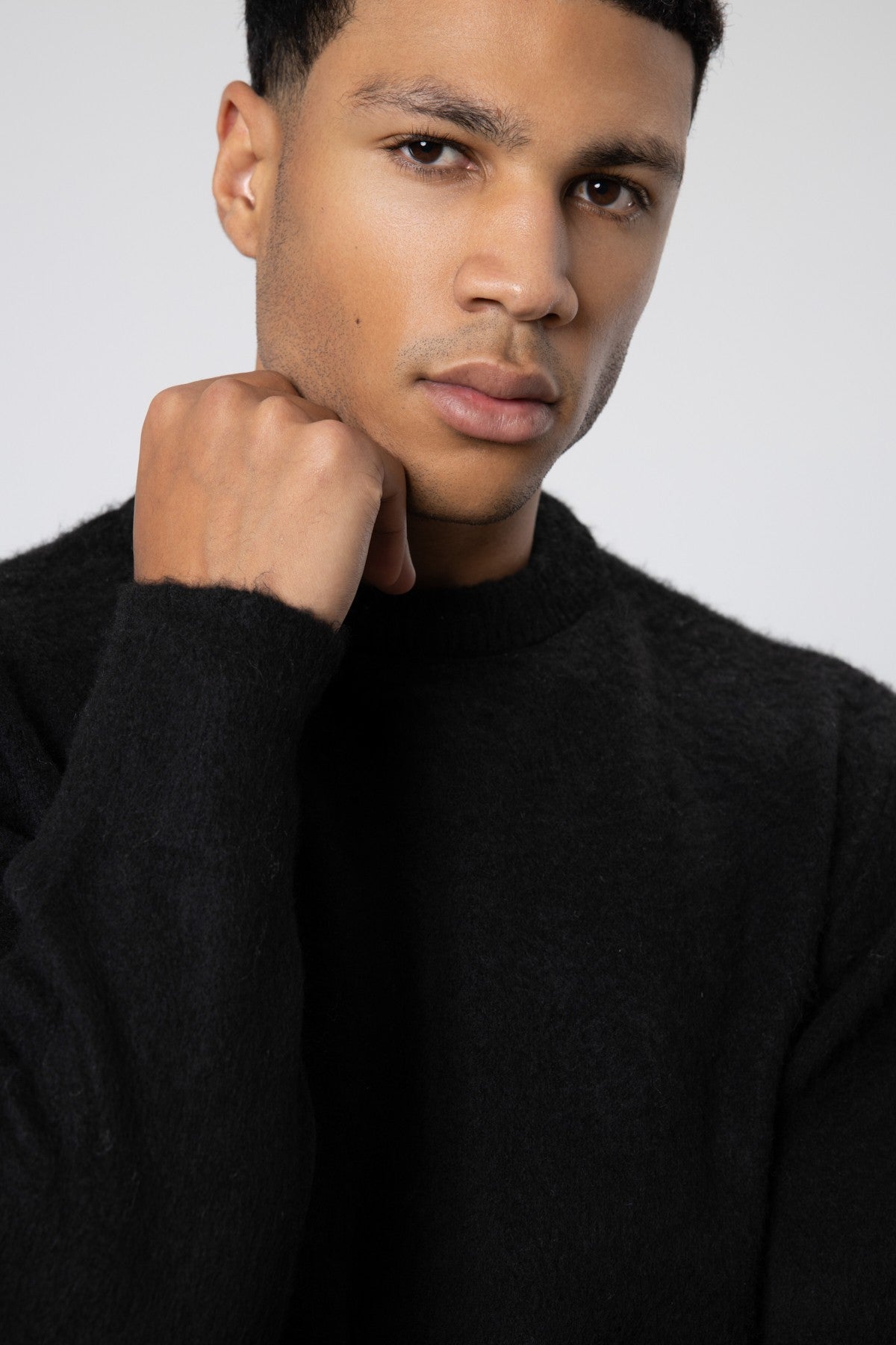 Oversized, Soft-Textured Crew-Neck Sweater