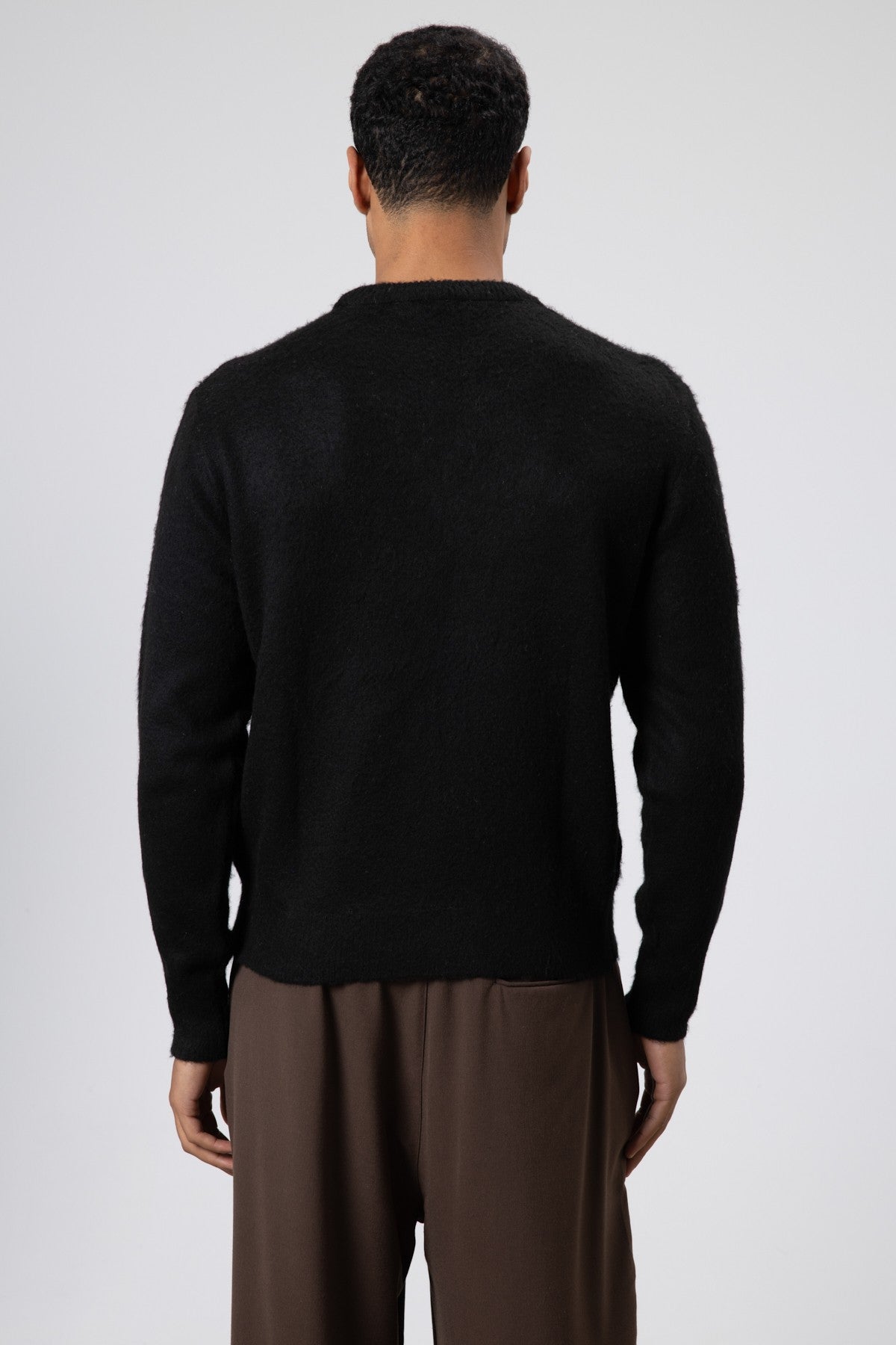 Oversized, Soft-Textured Crew-Neck Sweater