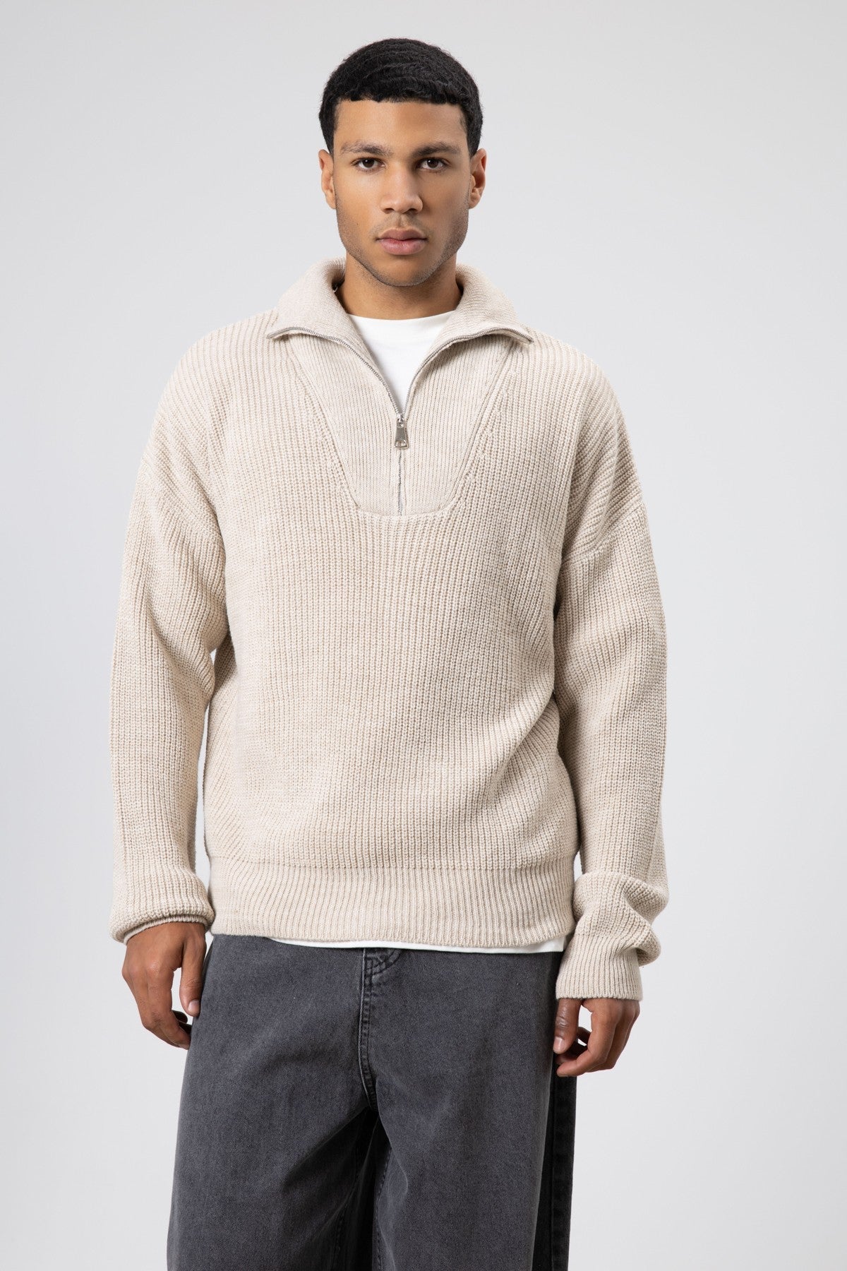 Half-Zip Knit Sweater