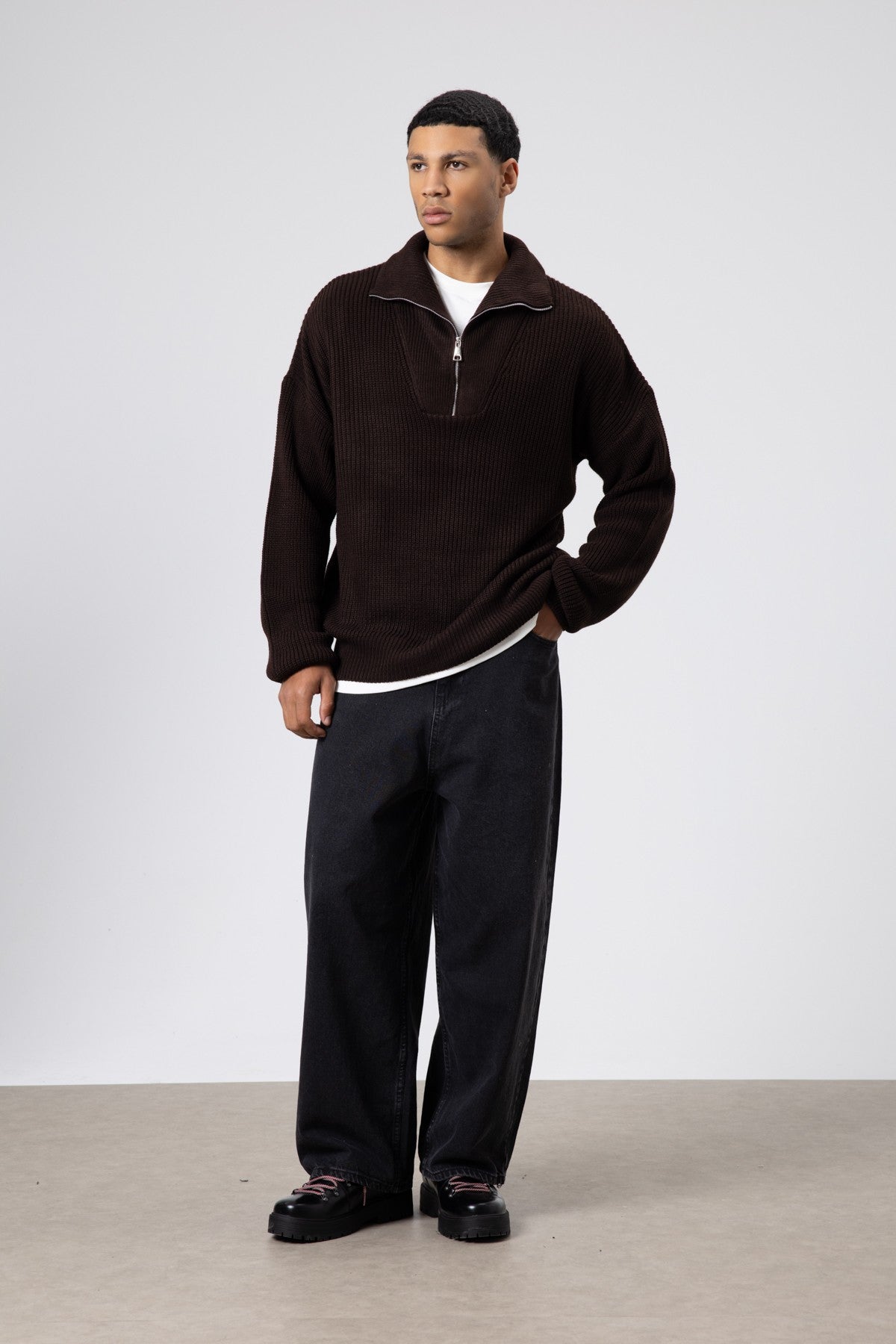 Half-Zip Knit Sweater